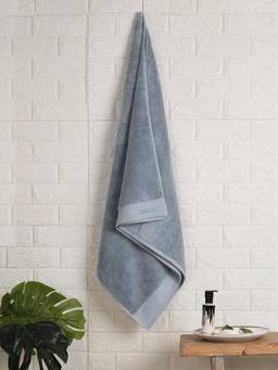 SPACES - Grey Eminence Egyptian Cotton 670 Gsm Dobby Weave Plan Bath Towel