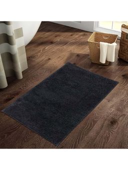 SPACES - Grey Exotica Polyester 2376 Gsm Machine Tufted Plain Bath Mat (L)