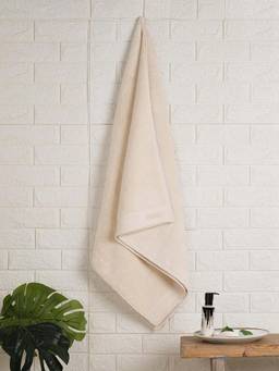 SPACES - Ivory Eminence Egyptian Cotton 670 Gsm Dobby Weave Plan Bath Towel