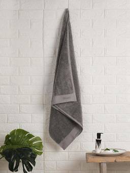 SPACES - Grey Eminence Egyptian Cotton 670 Gsm Dobby Weave Plan Bath Towel