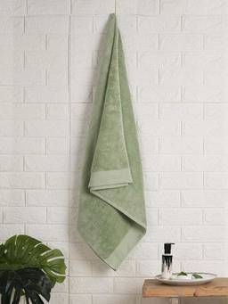 SPACES - Green Eminence Egyptian Cotton 670 Gsm Dobby Weave Plan Bath Towel