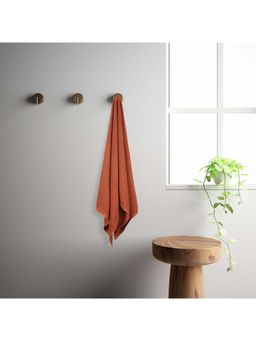 SPACES - Coral Swift Dry Cotton 575 Gsm Dobby Weave Solid Premium Bath Towel
