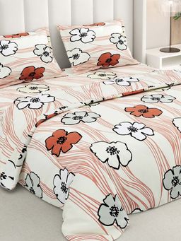 RIVERMOOR - White Cloud Cotton Bedsheet with 2 Pillow Covers (Double)