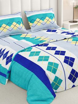 RIVERMOOR - Multi-Color Ultrasoft Pattern Bedsheet with 2 Pillow Covers (Double)
