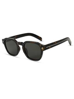 IDOR - Unisex Brown-Black Square Sunglasses with Uv Protected Lens (3657-C15)