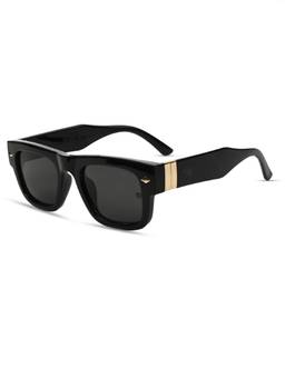 IDOR - Unisex Black Square Sunglasses with Uv Protected Lens (98551-C1)