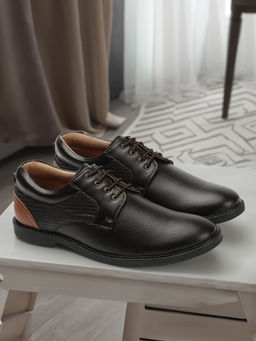 Carlton London - Mens Stylish Brown Color Formal Lace-Ups Derbies