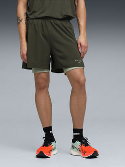 Puma - X HYROX Men 2-In-1 Performance Woven Green Shorts