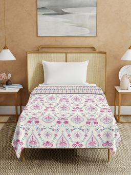 Urban Space - Persian Pink Cotton Malmal Bed Ac Dohar (Single)