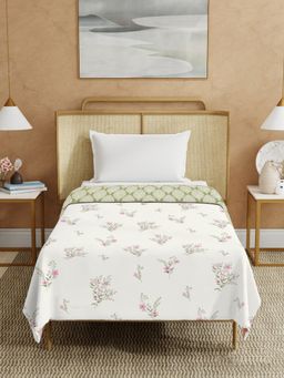 Urban Space - Amsterdam Pink Cotton Malmal Bed Ac Dohar (Single)