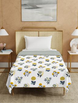 Urban Space - Radiance White Cotton Malmal Bed Ac Dohar (Single)