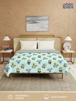 Urban Space - Radiance Blue Cotton Malmal Bed Ac Dohar (Double)