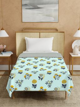 Urban Space - Radiance Blue Cotton Malmal Bed Ac Dohar (Single)