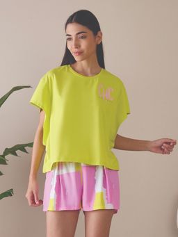 Sweet Dreams - Women Printed Shorts with T-Shirt (Set of 2)