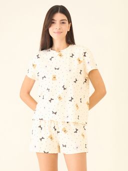 Sweet Dreams - Women Printed Shorts with T-Shirt (Set of 2)