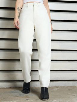 High Star - Women High-Rise Mom fit Heavy Fade Jeans