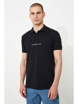Trendyol - Man Black Polo T-Shirt
