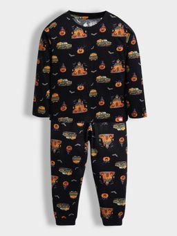 Orange Sugar - Unisex Black Halloween Theme Co-Ord Set