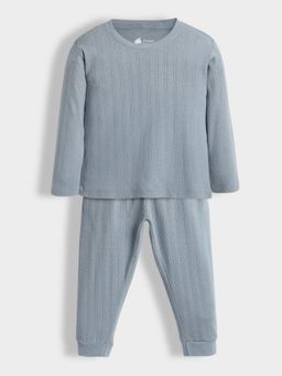 Orange Sugar - Unisex Grey Full Sleeves Co-Ord Set