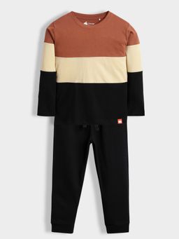 Orange Sugar - Unisex Multi-Color Colour Blocked Co-Ord Set