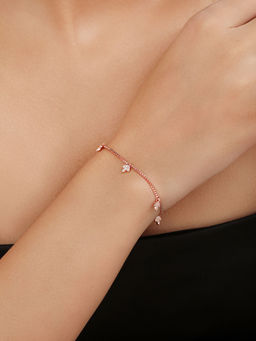 Zavya - Nature's Charm Rose Gold Plated 925 Sterling Silver Bracelet