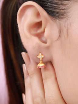 Zavya - Drop Elegance Gold Plated 925 Sterling Silver Earrings