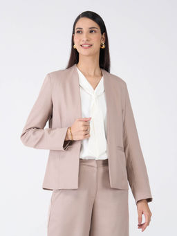 SALT Attire - Womens Solid Full Sleeves Witty Blazer