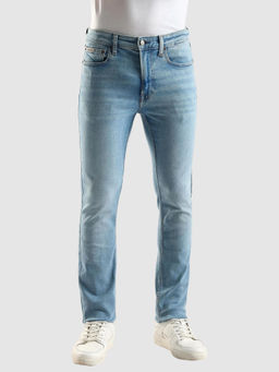 Calvin Klein - Blue Mid-Wash Skinny Fit Mid Rise Jeans