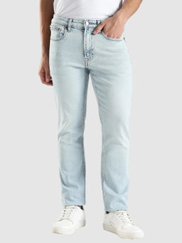 Calvin Klein - Blue Light-Wash Slim Fit Mid Rise Jeans