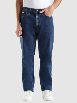 Calvin Klein - Blue Straight Fit Mid Rise Jeans