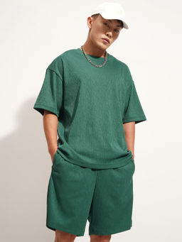 HIGHLANDER - Men Green Oversized Co-Ord Set