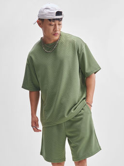 HIGHLANDER - Men Olive Oversized Co-Ord Set