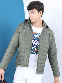 HIGHLANDER - Men Olive Padded Jacket