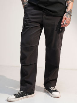 HIGHLANDER - Men Grey Loose Fit Cargo Style Jeans