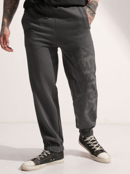 HIGHLANDER - Marvel Men Grey Elasticated Print Loose Fit Joggers