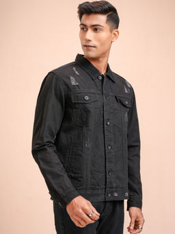 LOCOMOTIVE - Men Black Solid Jacket