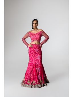 KHUMAAR SHUCHI BHUTANI - The Rose Pink Statement Co-Ord Set