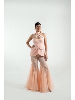 KHUMAAR SHUCHI BHUTANI - The Sacred Slumber Peach Co-Ord Set