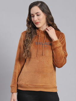 Monte Carlo - Brown Printed Hooded Sweatshirt