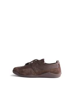 Rare Rabbit - Sugoi Still Men Brown Suede Leather Lace-Up Sneakers