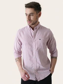Perch - Red Stripes Slim Fit Shirt