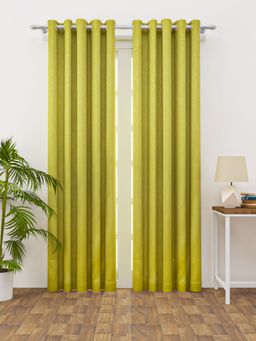 Happy Hues - Tuscan Door Curtains XL Modern Minimalistic Design Lime Green
