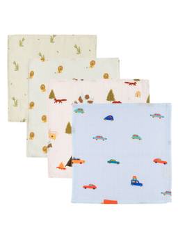 DULAAR - Multi-Color Organic Muslin Face Napkin (Pack of 4)