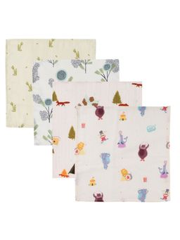 DULAAR - Multi-Color Organic Muslin Face Napkin (Pack of 4)