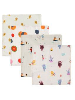 DULAAR - Multi-Color Organic Muslin Face Napkin (Pack of 4)