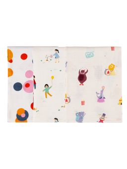 DULAAR - Multi-Color Organic Muslin Burp Cloth (Pack of 3)