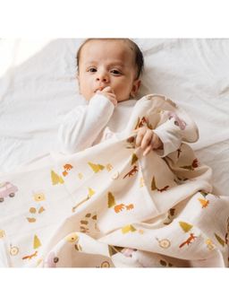 DULAAR - Multi-Color Organic Muslin Burp Cloth (Pack of 2)