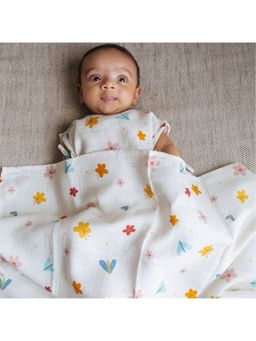 DULAAR - Multi-Color Organic Muslin Burp Cloth (Pack of 3)