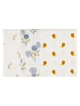 DULAAR - Multi-Color Organic Muslin Burp Cloth (Pack of 3)