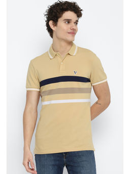 American Eagle - Men Yellow Striped Icon Polo Shirt
